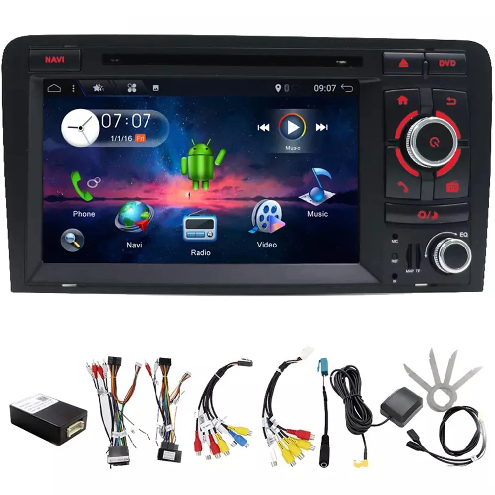 

Car Multimedia Player Stereo GPS DVD Radio Navigation Android Screen for Audi A3 8P S3 2003~2013