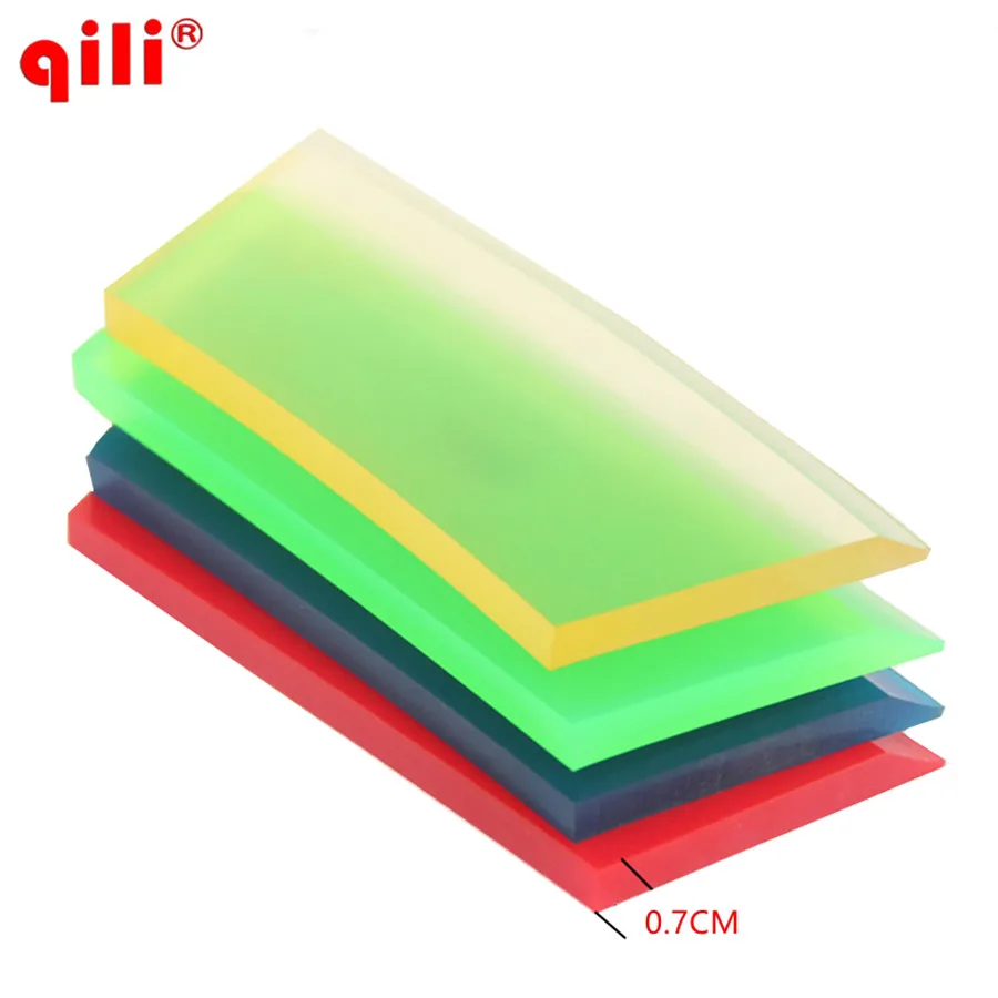 

Qili Squeegee 13cm Width Rubber red/blue/green/Transparent color Scraper Dichotomanthes Strips