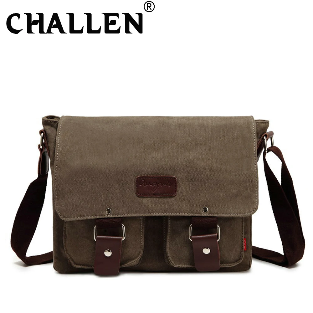 Мужская дизайнерская сумка-мессенджер для офиса повседневная Холщовая Сумка на