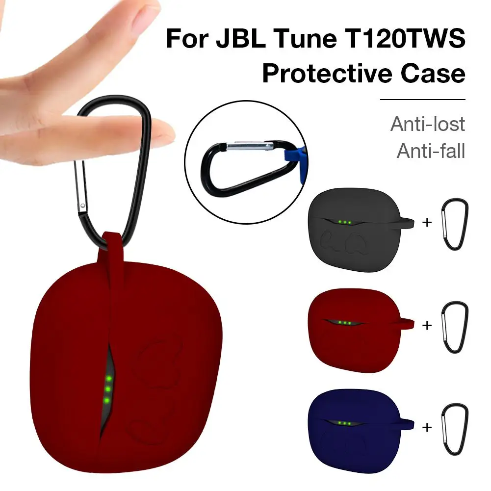 Фото Портативный Силиконовый защитный чехол прочный для наушников JBL Tune T120TWS |