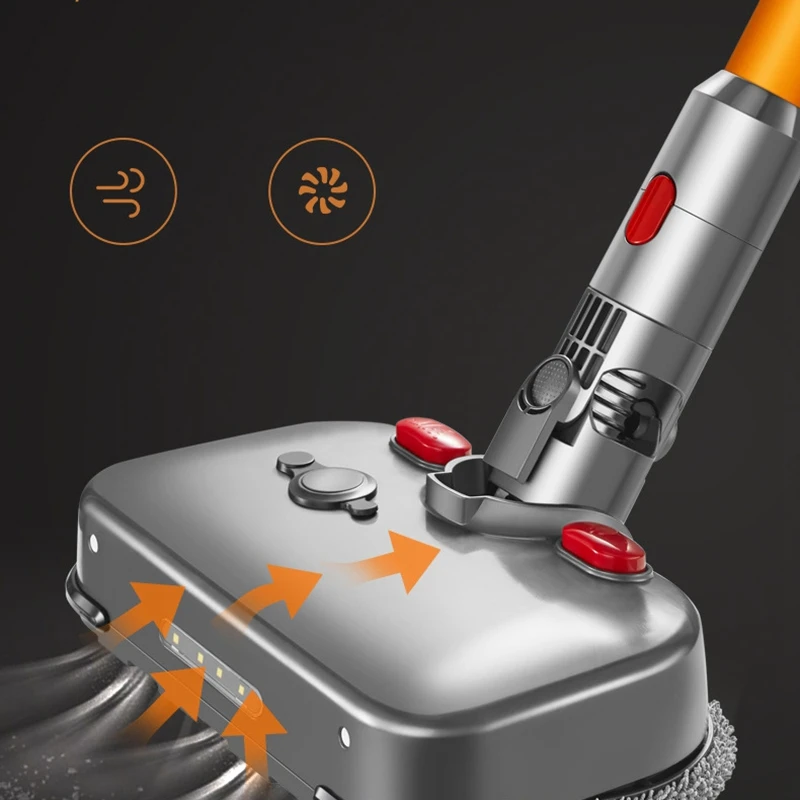 

Promotion!Electric Wet Dry Mopping Brush Head with LED Light for Dyson V7 V8 V10 V11 Replacement Parts with Mop Pads