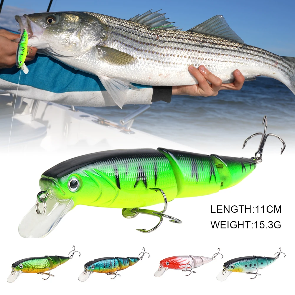 

LEO 1PC Wobblers Fishing Lure Multi-section Hard Bait 110mm 15.3g Artificial Bait Minnow Lure Crankbait Carp Fishing Tackle Lure
