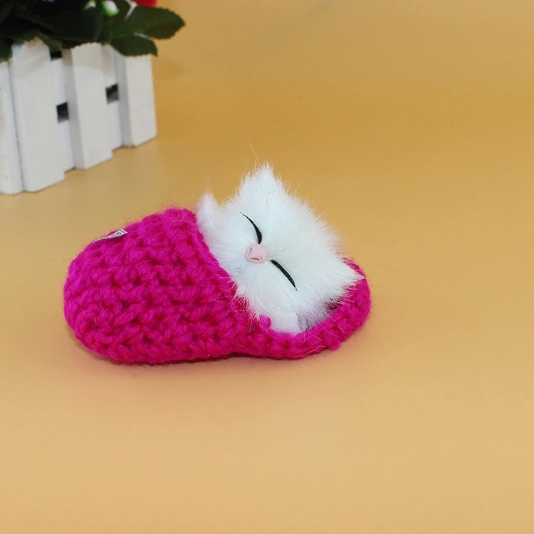 Милые Имитационные издающие звук обувные котята Коты плюшевые игрушки детские