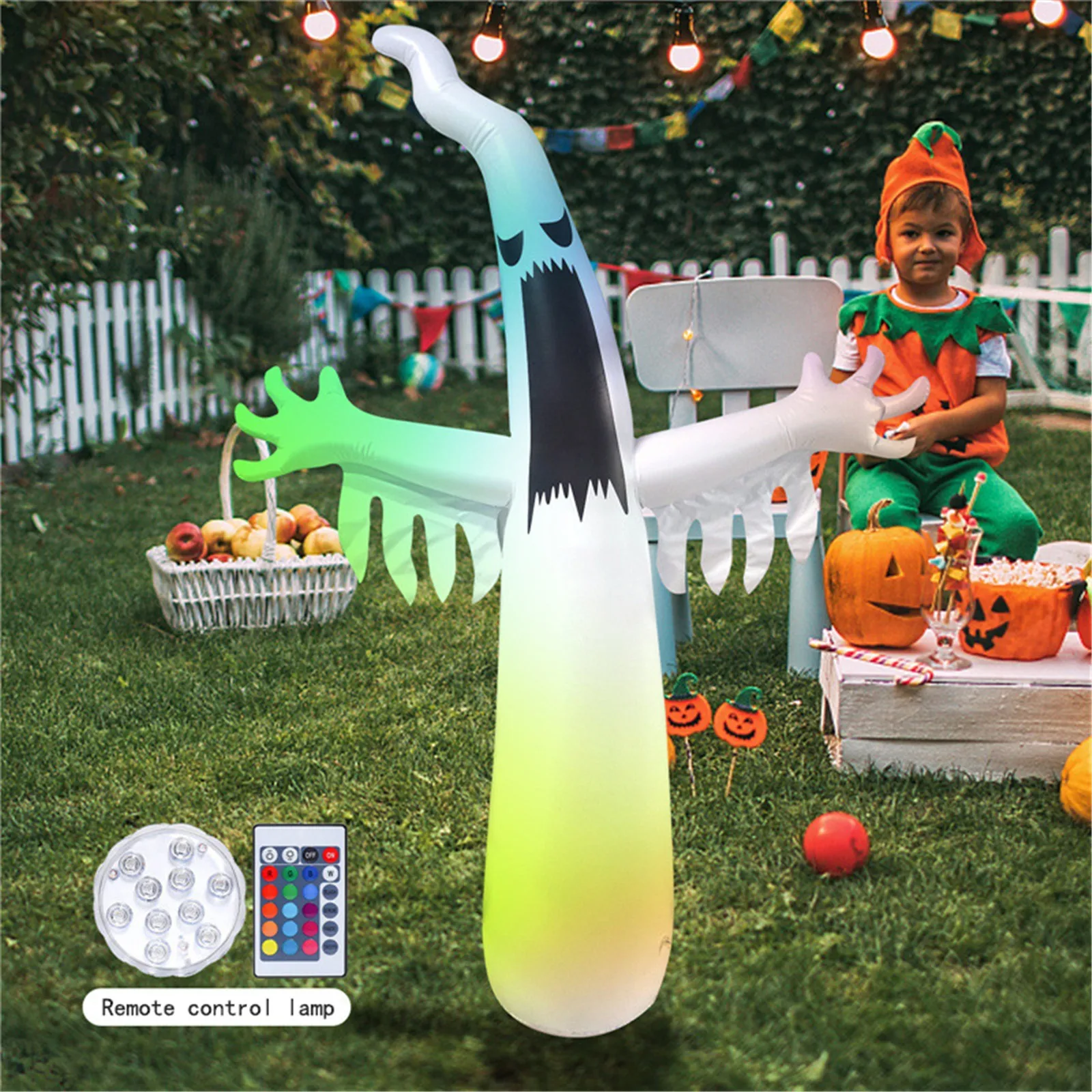 

Halloween Decorations For Indoor And Outdoor Use Inflatable White Ghost Tumbler Festival and Party DIY Decoration