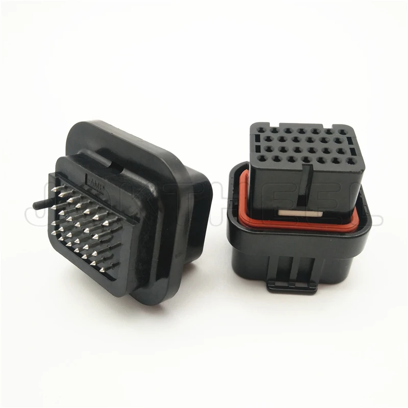 1 комплект 3-1437290-7 6437288-6 TE AMP SUPERSEAL 26 Pin 3 слота Электрический Женский Мужской прямой PCB Провод на плате разъем ECU разъем - Цвет: Male and Female set