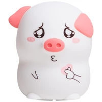 led night light for kids cute usb rechargeable nursery pig lamp portabel pat animal silicone baby night light with touch sensor