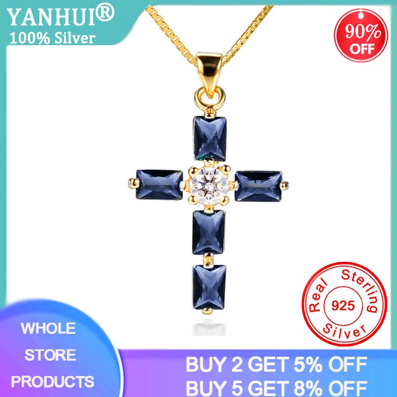 Женское ожерелье с подвеской в виде креста яньхой новый дизайн 18 К золото