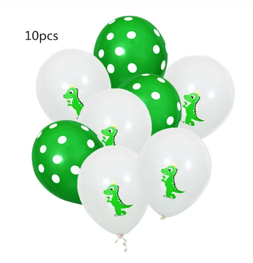 latex balloon x10pcs 20 шт./лот Джунгли Тема вечерние бумага с динозаврами салфетка дети с днем рождения украшения для вечеринки детский душ вечерние бумажные полотенца - Цвет: latex balloon x10pcs