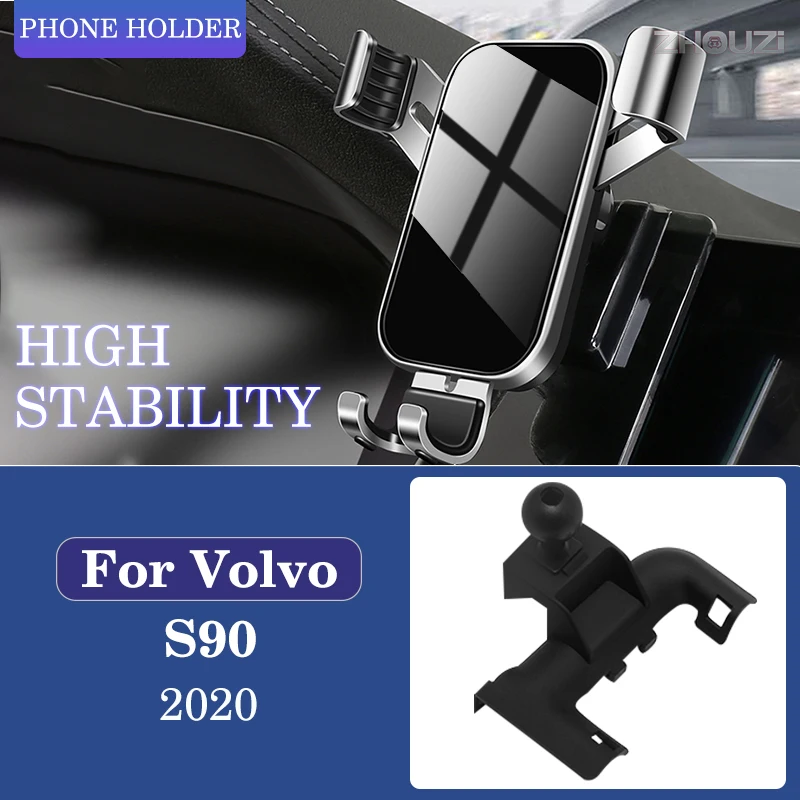 

Car Mobile Phone Holder For Volvo S90 2020 2021 Air Vent Outlet Clip Mounts Stand GPS Gravity Navigation Bracket Car Accessories