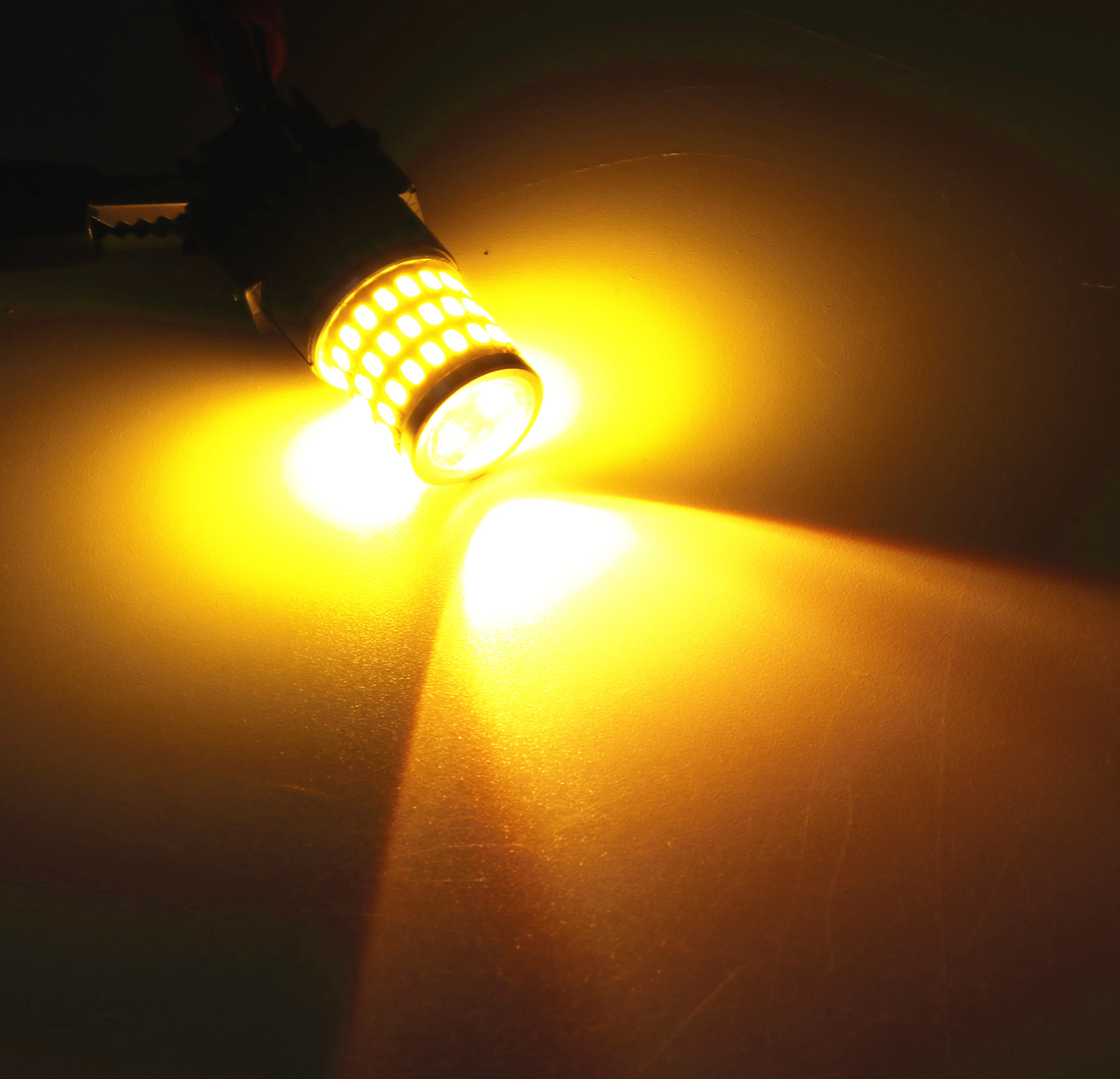 

2pcs 3157 LED Bulbs Ultra Bright 54-SMD LED Replacement for Blinker Lights Turn Signal Parking Lights Brake Lights Amber Yellow
