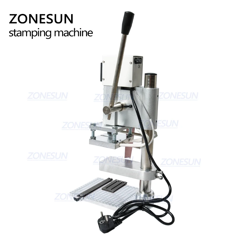 ZONESUN две рабочие пластины руководство ПВХ карты кожа бумага Горячее тиснение