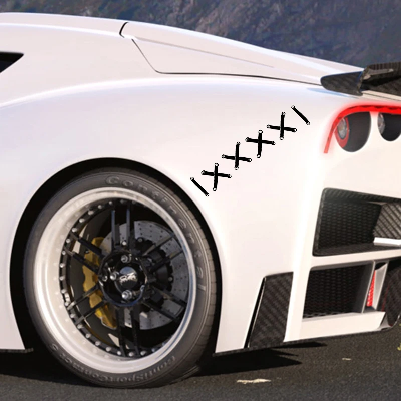 Пластиковый хомутик стежков шнурки наклейка бампера забавные исправить JDM гонка