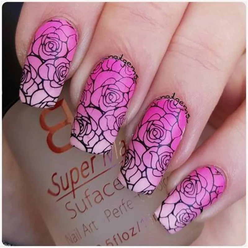 BeautyBigBang 6*6 см квадратная пластина для штамповки ногтей кружева цветок аксессуары для дизайна ногтей шаблон изображения пластины трафареты для штамповки ногтей плесень