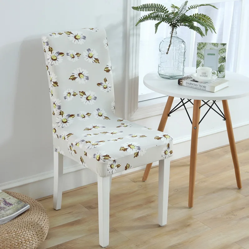 Новое горячее предложение съемный чехол для стула с цветочным принтом