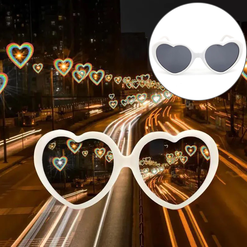 

Heart Shape Effect Diffraction Glasses Women Interesting Special Effects Eyeglasses Night Glasses Party Wear Accessories