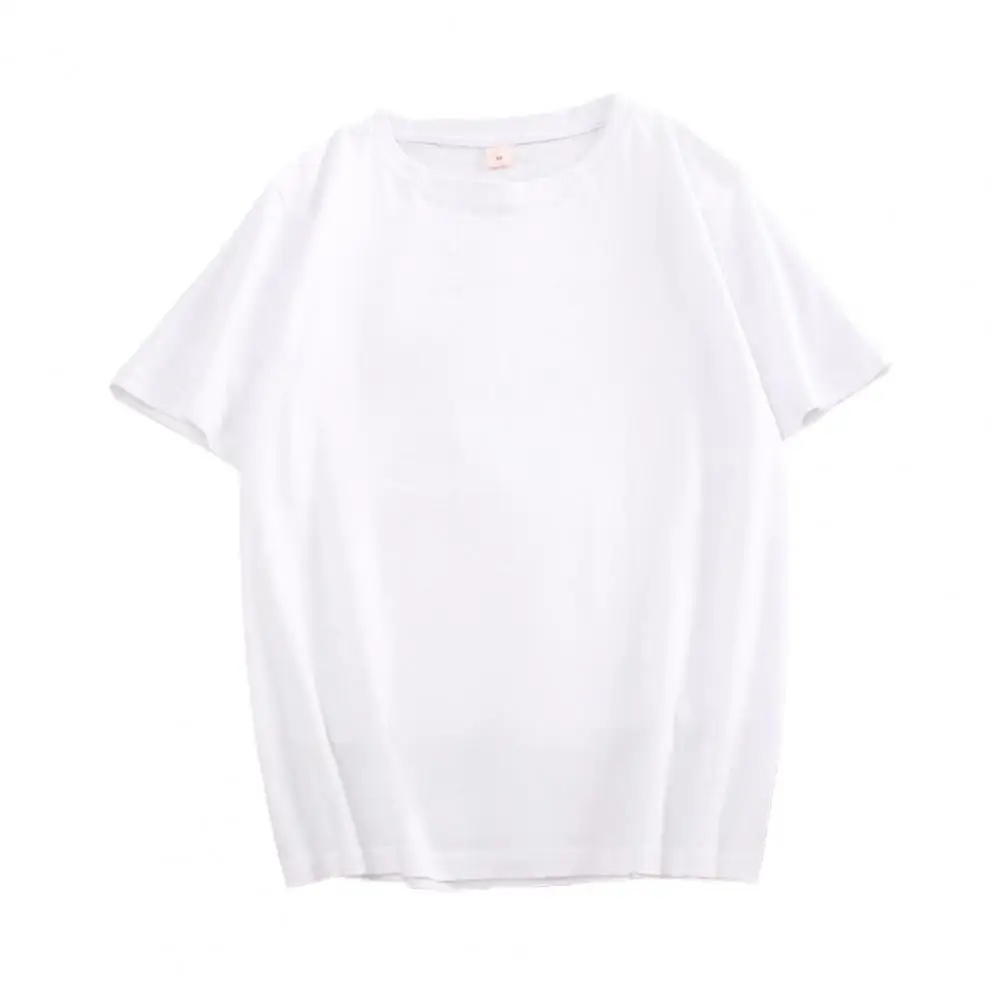 

Fashion Women Soft Polyester Casual Tops Short Sleeve O-neck Solid Color T Shirt