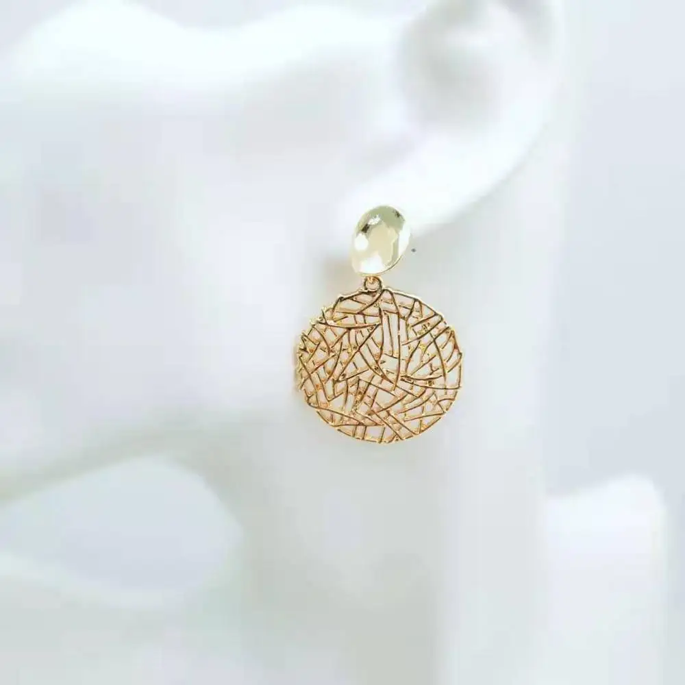 Новое поступление 2020 Золотые серьги модные ювелирные изделия свадебные вечерние