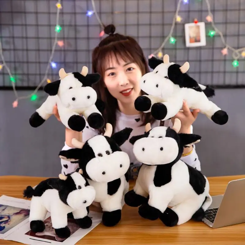 

Cute Standing Cow Lying Down Dairy Cow Plush Doll Stuffed Animal Soft Cuddly Toy 23GD