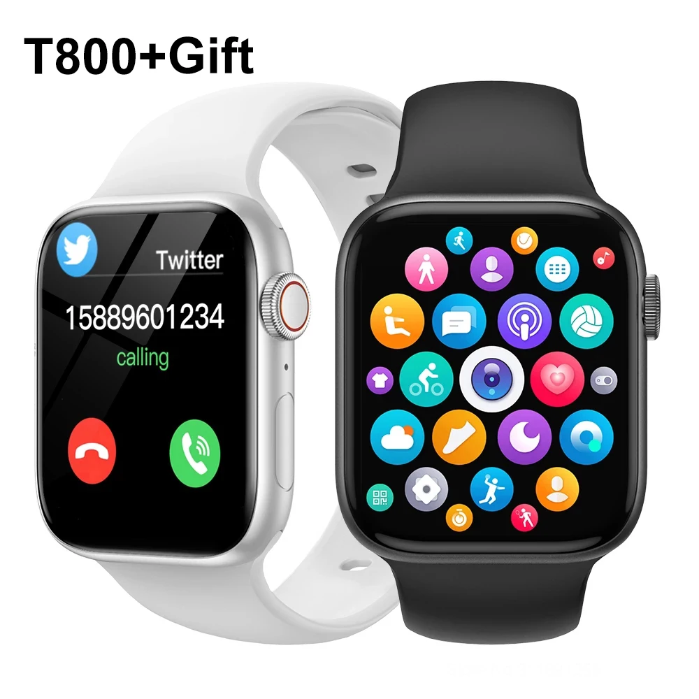 1 72 дюймов T800 Smartwatch умные часы для мужчин фитнес браслет с Bluetooth электронные