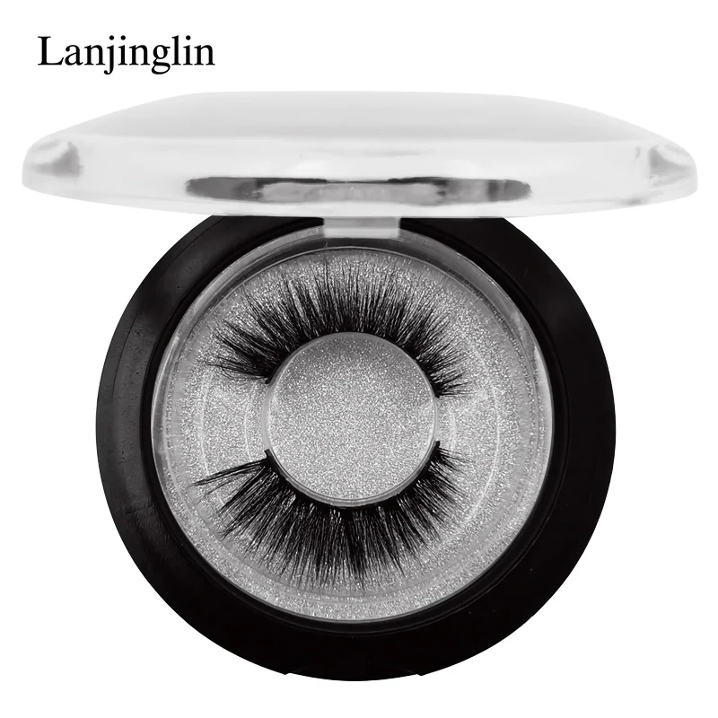 45S LANJINGLIN, 1 пара, 3d, норковые ресницы, ручная работа, Полоска, ресницы, накладные натуральные, искусственные ресницы, норковые ресницы, безвредный макияж - Цвет: 45S