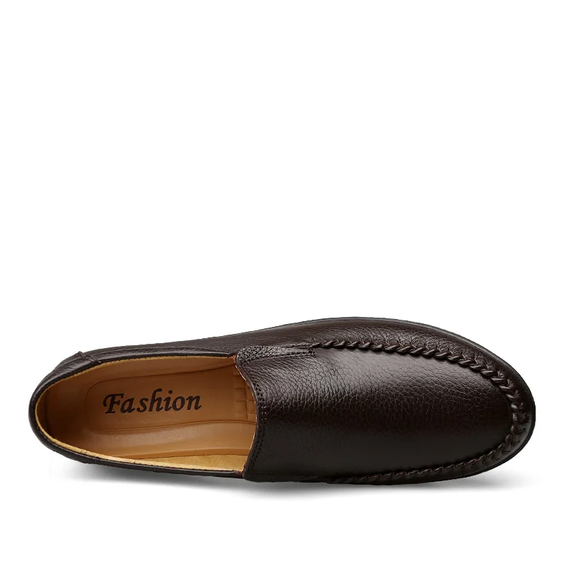 Мужские Мягкие Мокасины из натуральной кожи на плоской подошве | Обувь