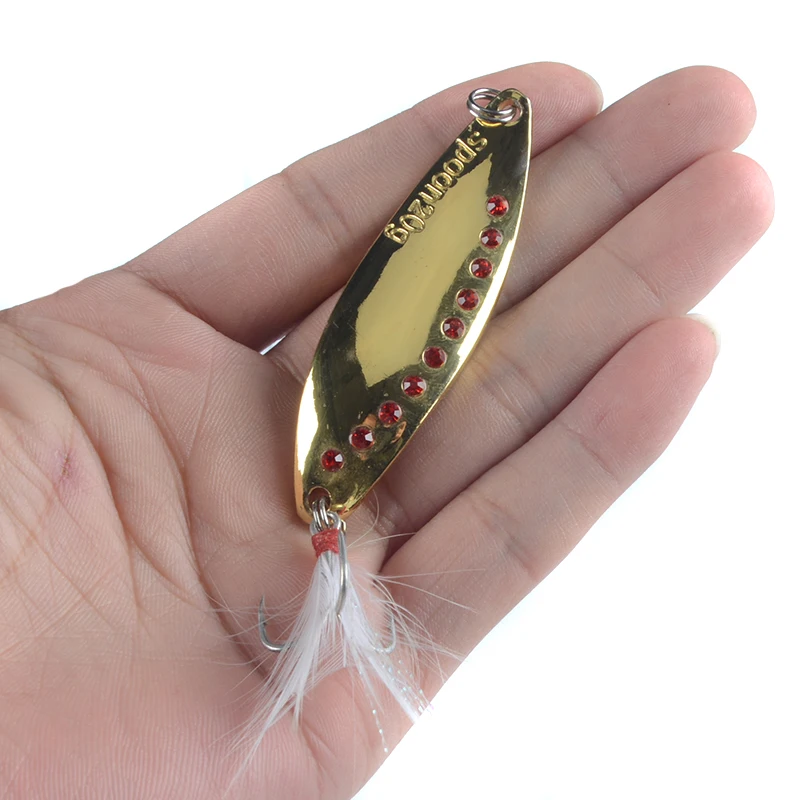 1 шт. металлическая блесна Спиннер жесткая Золотая 7 г 10 15 20 качественный крючок