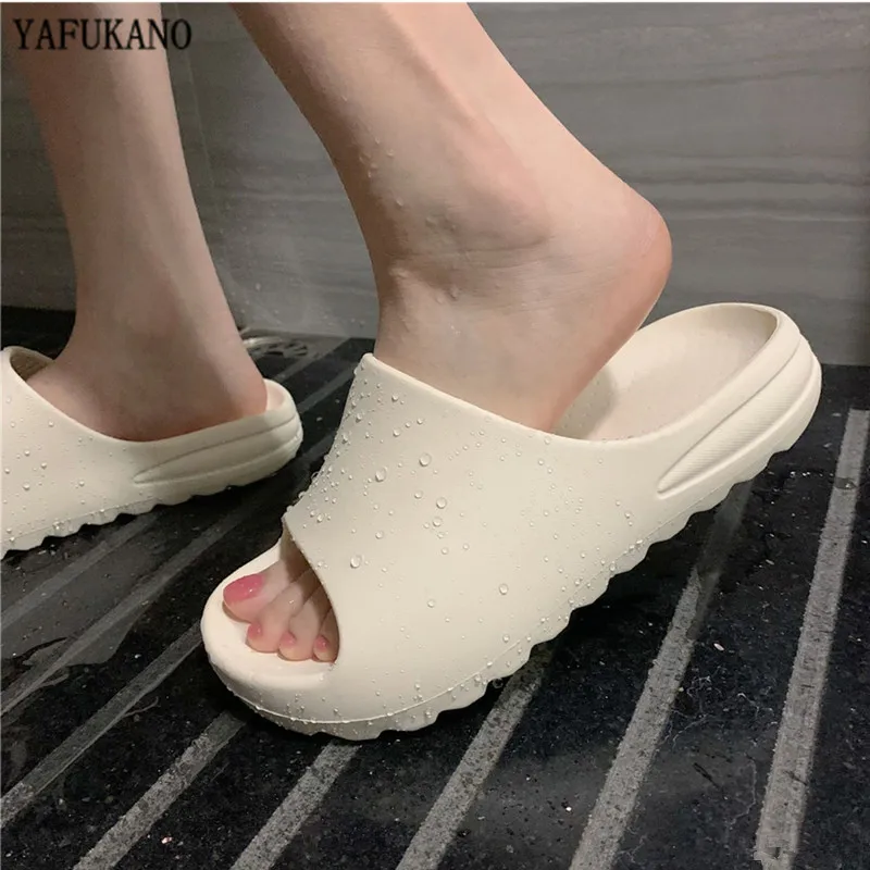 

Сланцы женские на толстой тапочки на подошве, Нескользящие, каблук 3 см, платформа, плоская подошва, повседневные, лето 2021