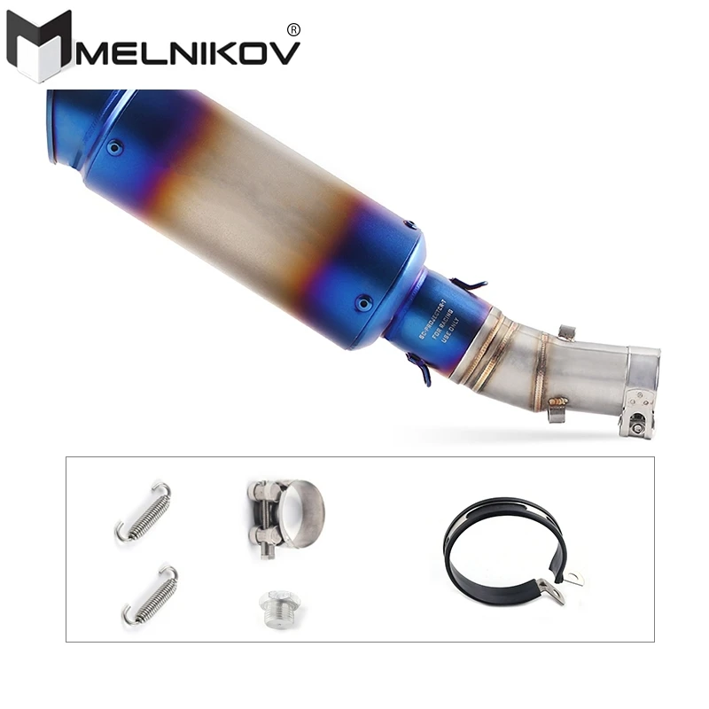 

ER 6N 6F Motorcycle Exhaust Muffler Middle Link Pipe Slip On For Kawasaki ER6N ER6F NINJA650R Exhaust 2009 - 2016