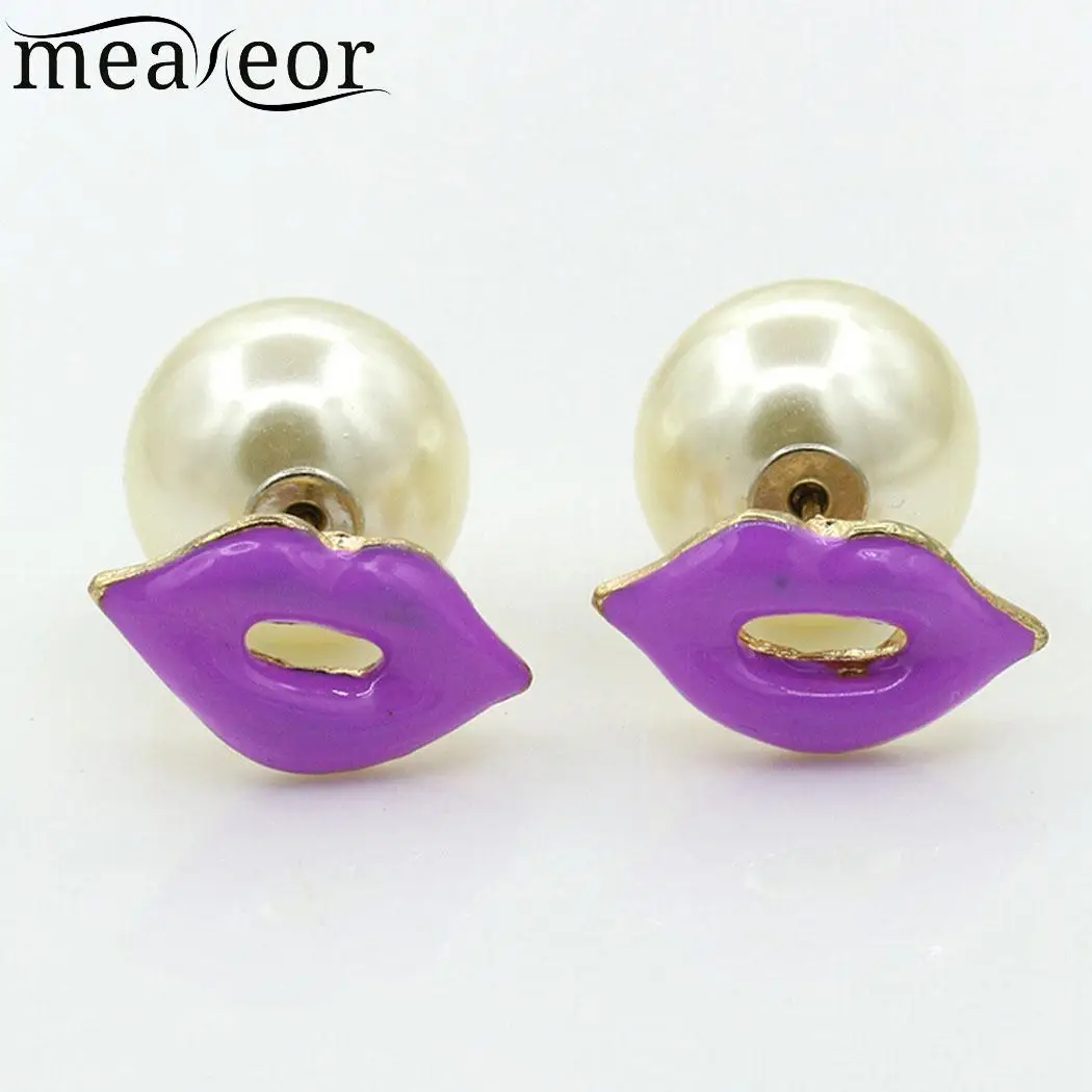 Женские Модные Элегантные повседневные серьги-гвоздики с имитацией губ 1 3 см/0 5