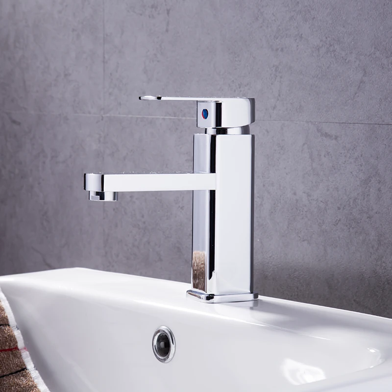 

Free Shipping Basin Mixer Cold and Hot Water Tap Single Handle Bathroom Faucet