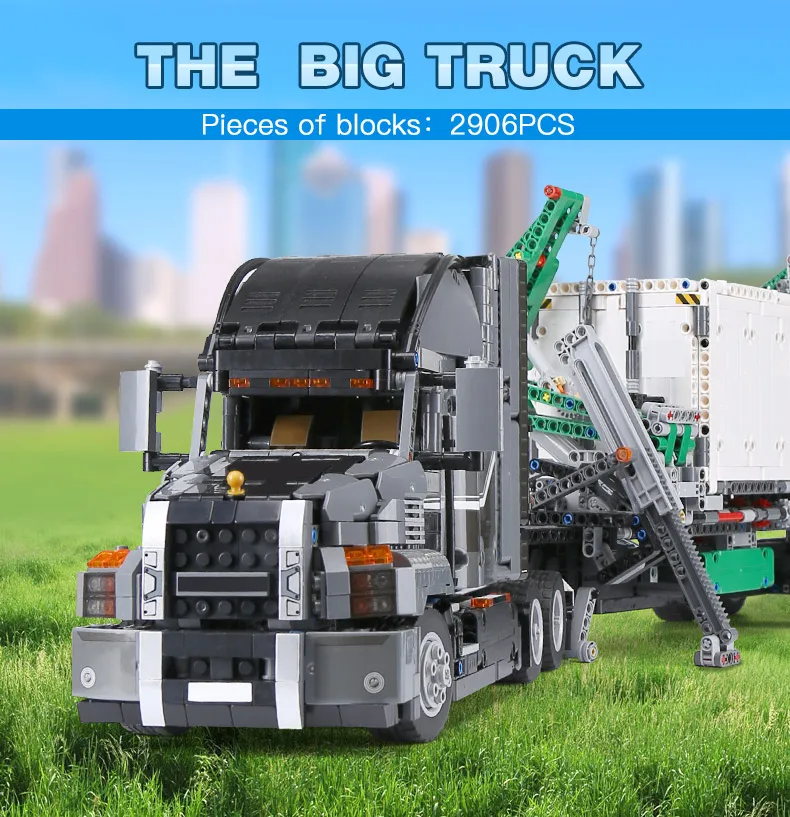 20076 серия Technic набор "большой грузовик" совместим с 42078 строительными блоками, кирпичи, обучающая игрушка, рождественский подарок