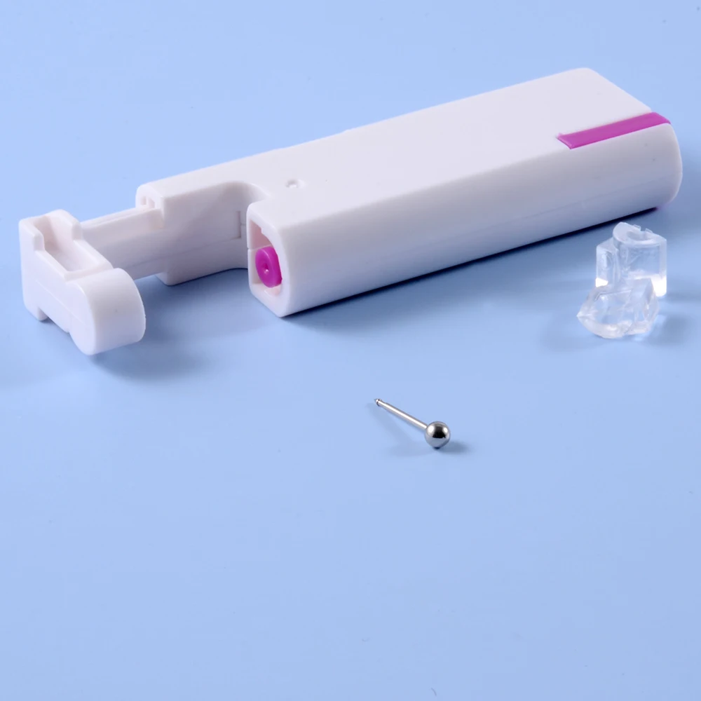 2PCS Ear Nail Gun Disposable Aseptic Household Ear Piercing Gun Portable Ear Piercing Gun Group Sterilized Ear Piercing Unit