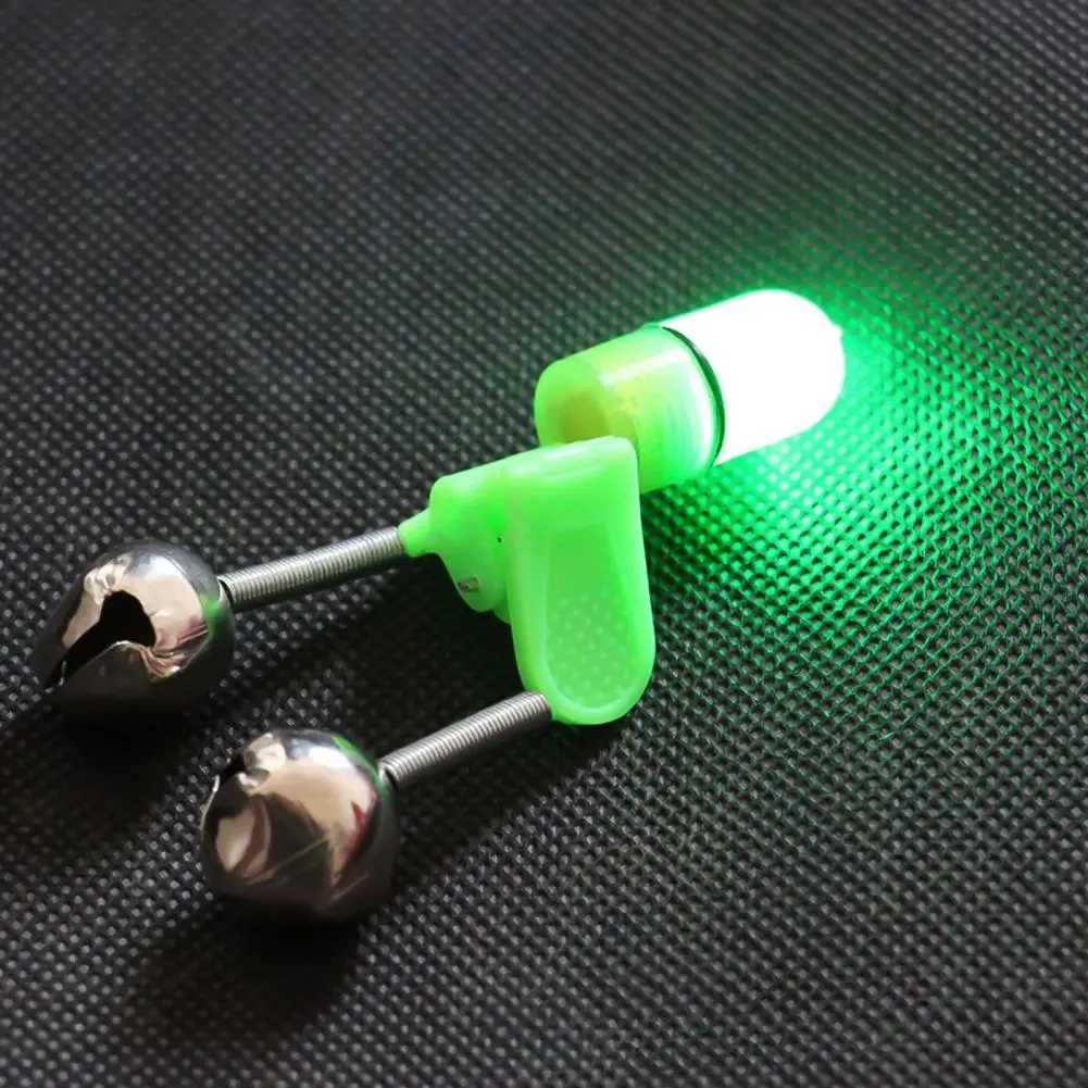 

80%HOT 10Pcs Fish Bait Alarm Luminous Waterproof Metal Fishing Rod Bait Alarm for Night Fishing