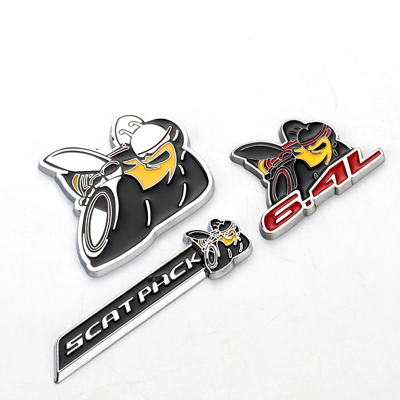Наклейка на автомобиль Шмель 6.4L scatpack цинковый сплав багажник автомобиля fender