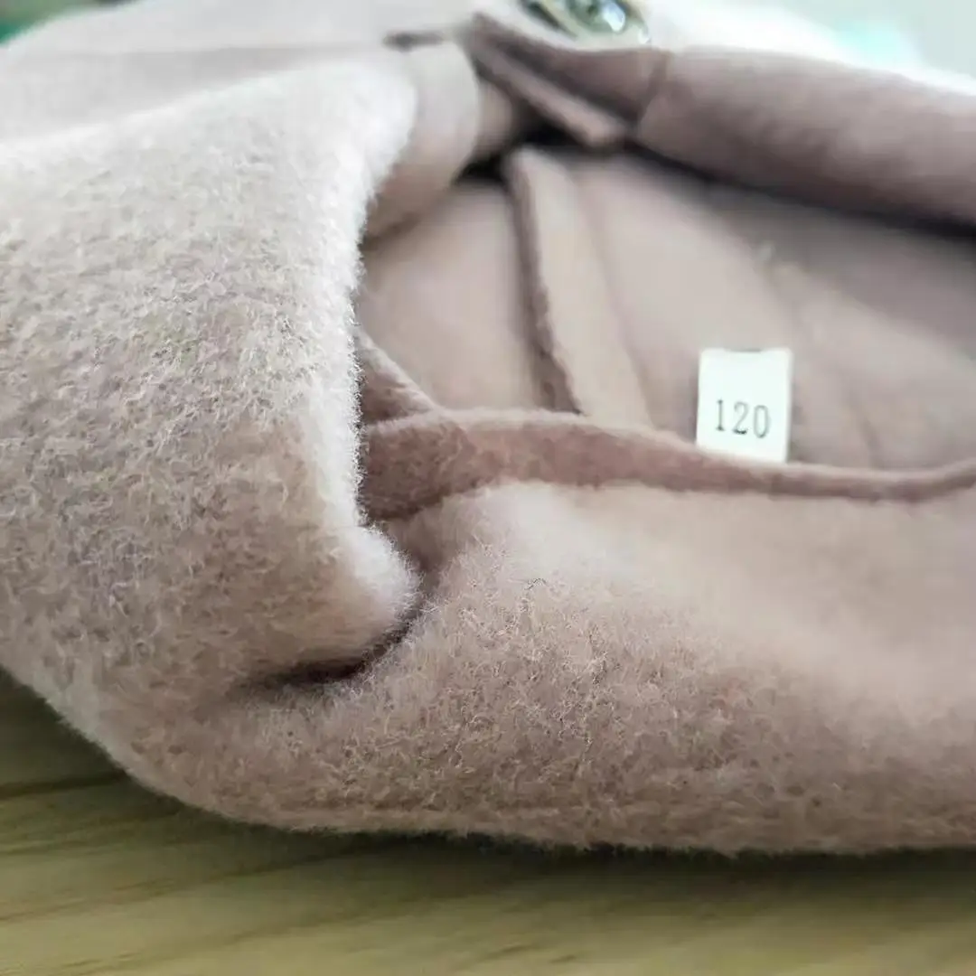 Детское шерстяное пальто плотный зимний комбинезон для девочек верхняя одежда