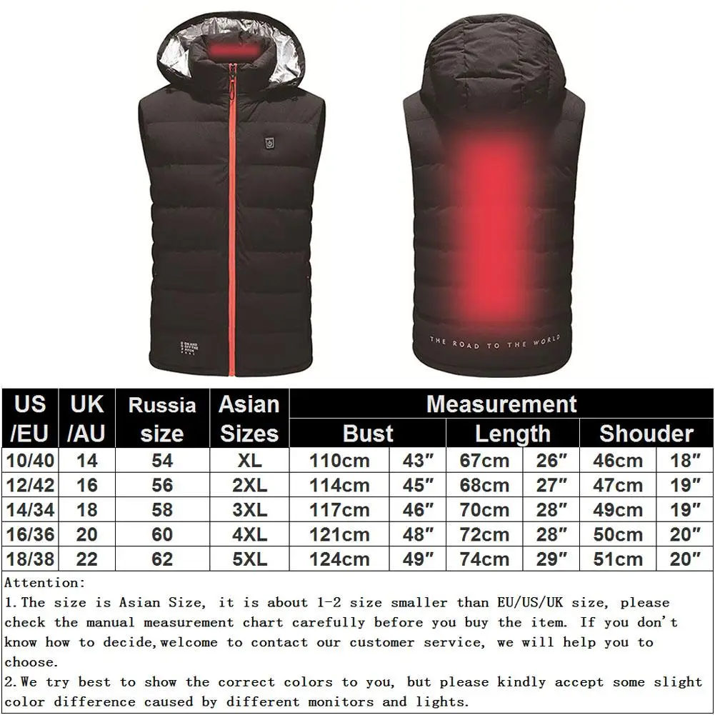 

Man Women Winter Smart Heating Vest USB Charging 3 Speed Temperature Control Warm Clothes Electric Vest New Year Gift