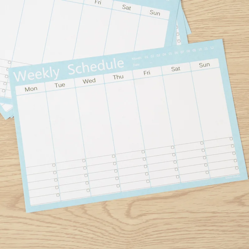 A5 Weekly plan Планировщик мероприятий А5 блокнот А4 дневник расписание времени пули журнал еженедельные ежемесячные школьные принадлежности Органайзер на креплениях - Цвет: A5 Weekly plan