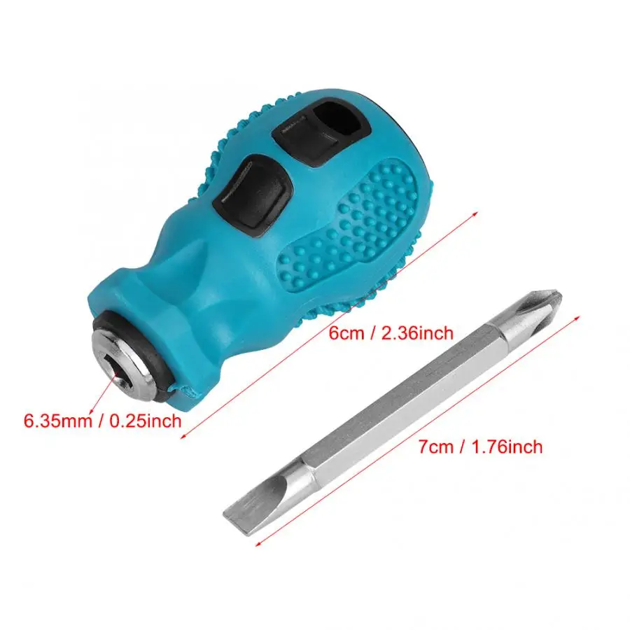 

Dual-use Cross Slot Head Short Mini Magnetic Screwdriver Household Hand Tool tornavida seti