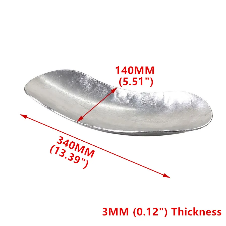 Неокрашенное серебристое металлическое мотоциклетное короткое переднее крыло в