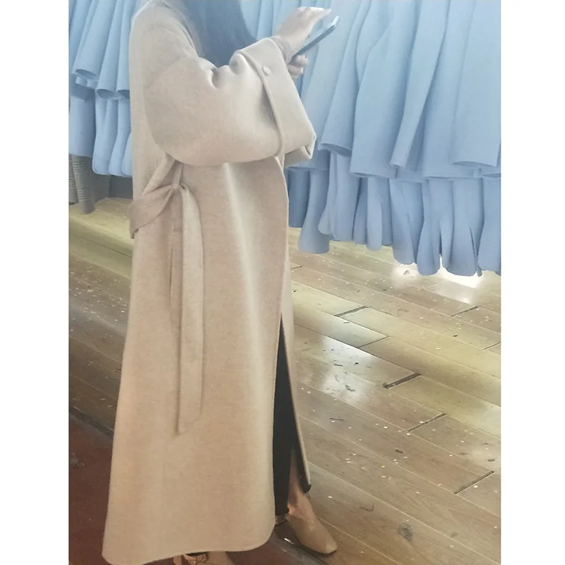 Новинка Зима 2020 роскошное модное шерстяное пальто ручной работы 90% элегантное