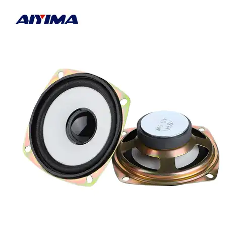 AIYIMA 2 шт. 3-дюймовый аудио портативный динамик 4 Ом 5 вт DIY внешний Магнитный HiFi Полнодиапазонный динамик гудок стерео низкочастотный динамик ...