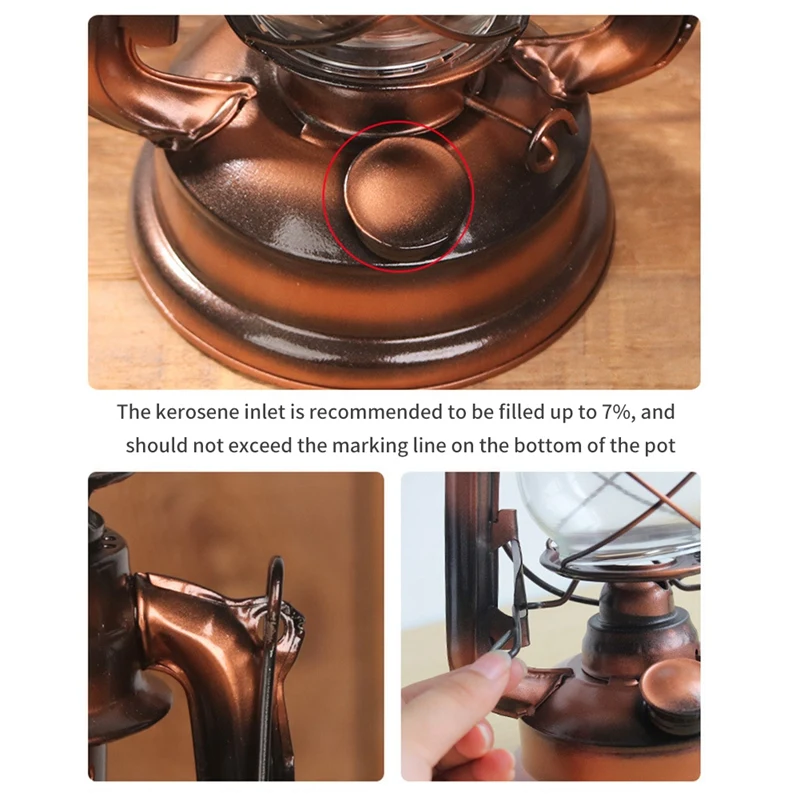 

Retro Lamp Home Living Room Decoration Outdoor Camping Windproof Oil Lamp Portable Lantern Photo Prop Lamp