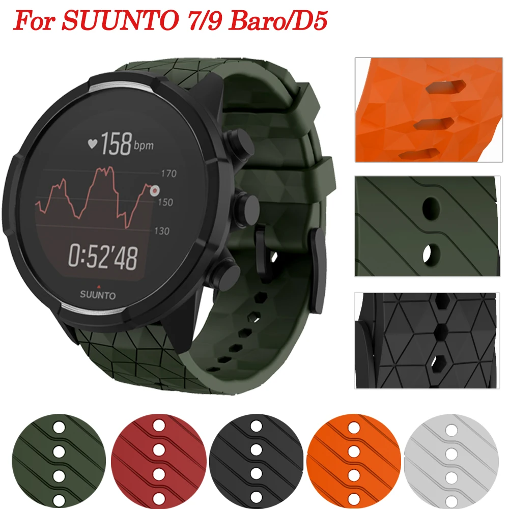 

Спортивный силиконовый ремешок Correa для Suunto 7 9 D5, браслет 24 мм для спартанского спортивного запястья HR 9 Baro Easyfit, браслет для умных часов