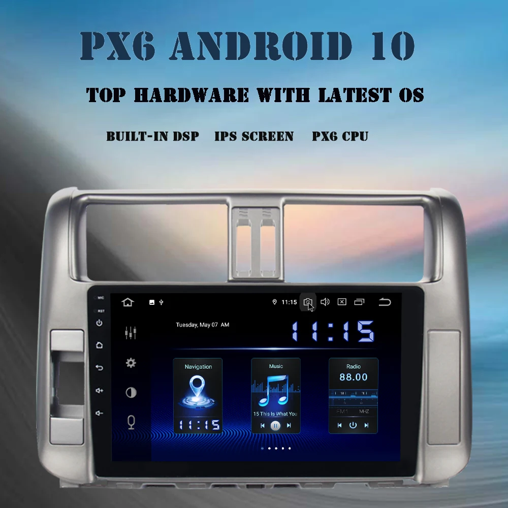 Dasaita 9 &quotAndroid 10 0 Автомобильный мультимедийный плеер для Toyota Prado 2010 2011 2012 2013 DSP радио
