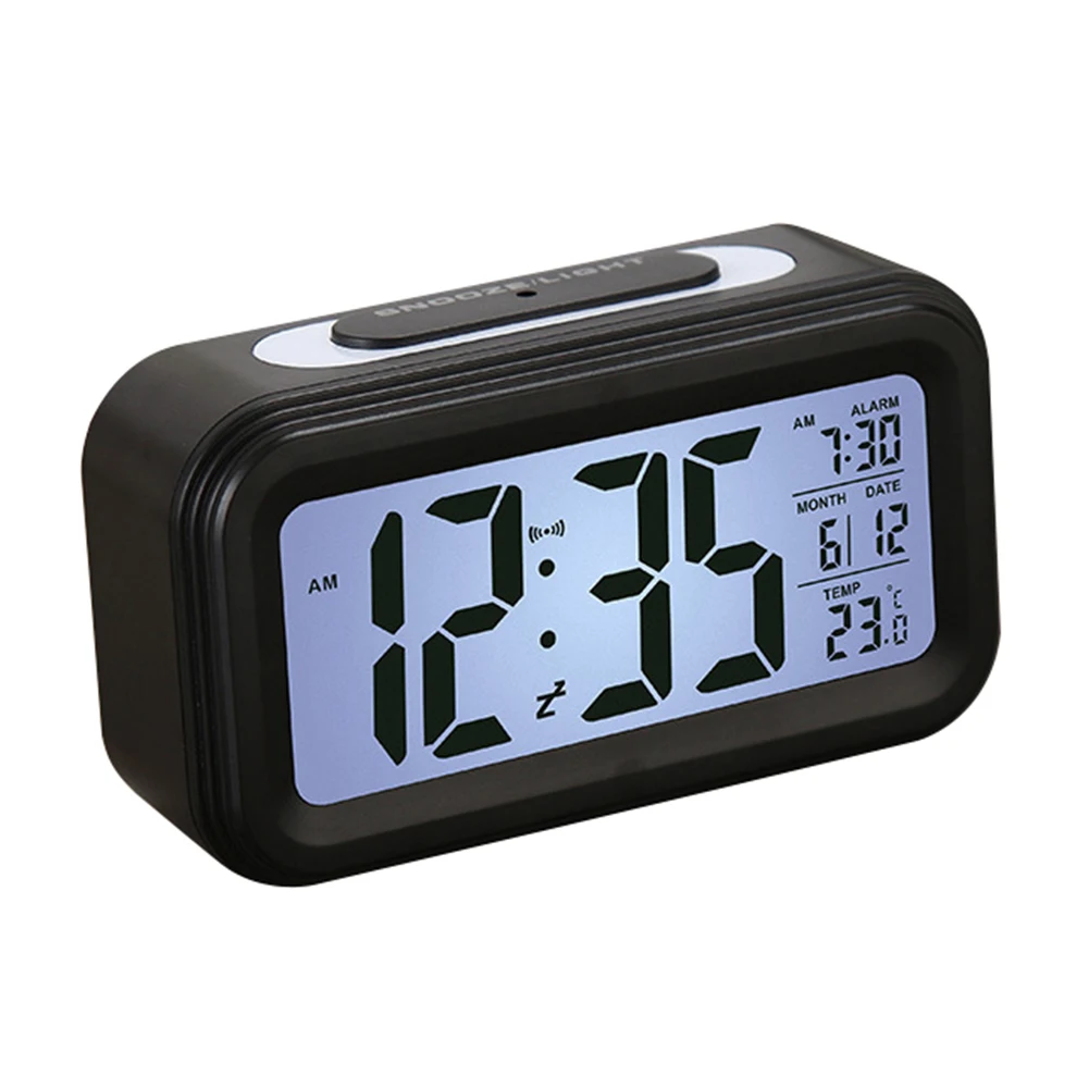 

New Battery Digital Alarm Clock for Bedroom Bedside Alarm Clock with Snooze, Backlight, Night Light, Date and Temperture