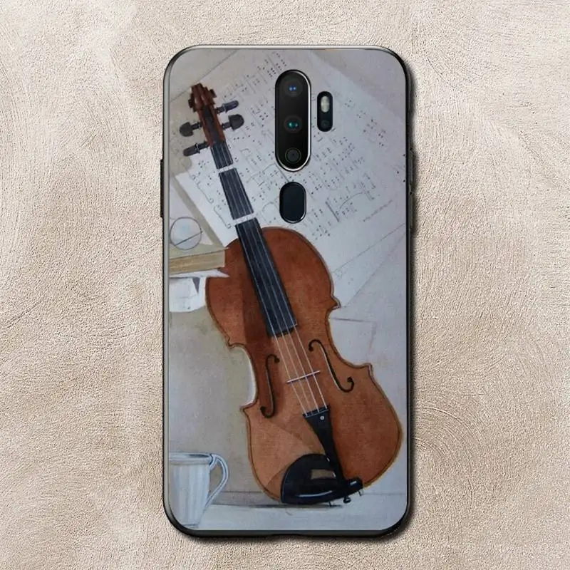 FHNBLJ для нот музыкальная скрипка Гитары чехол телефона Vivo Y91C Y11 17 19 67 81 Oppo A9 2020 Realme c3