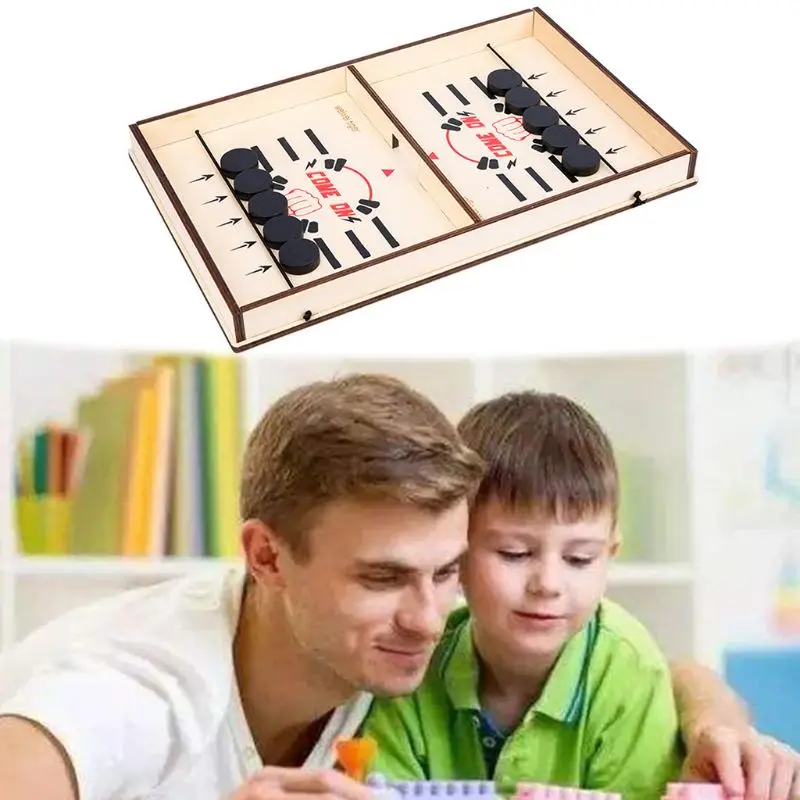 

Fast Sling Puck Game ,Slingshot Games Toy,Table Hockey Party Game,Wood Tables Family Games,fist Board Games Toys for Parent-Chil