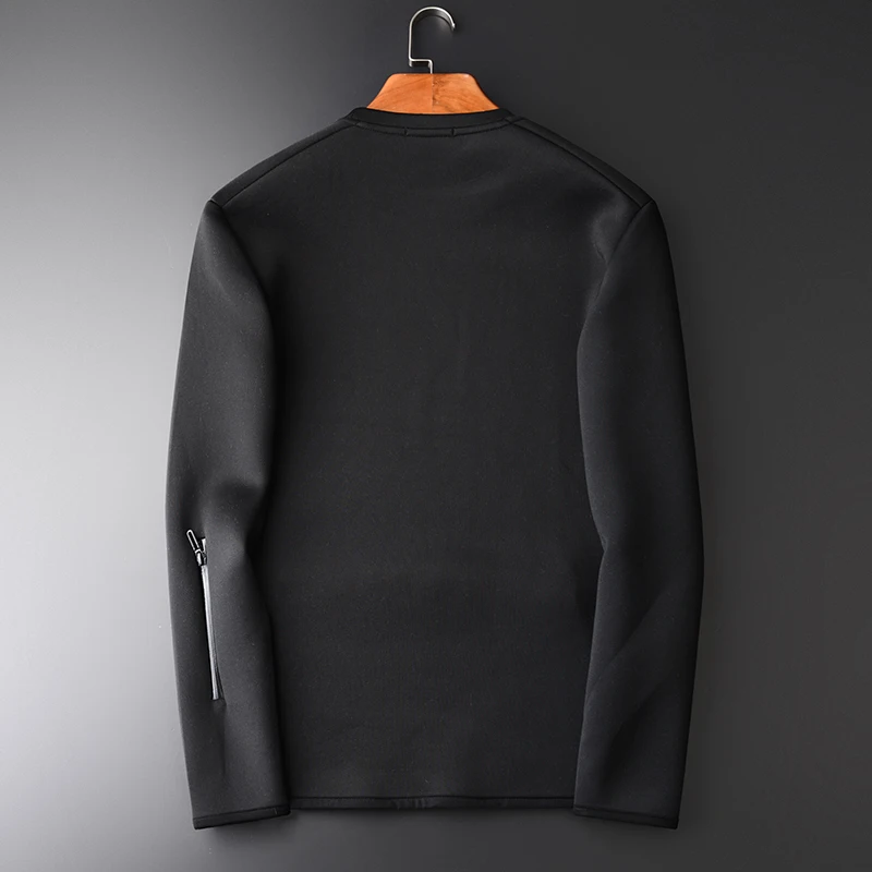 

Composite New Arrival Fabric Sweatshirts Hight Quality Waterproof Zipper Round Collar Men's Hoodies Coat M L XL-4XL