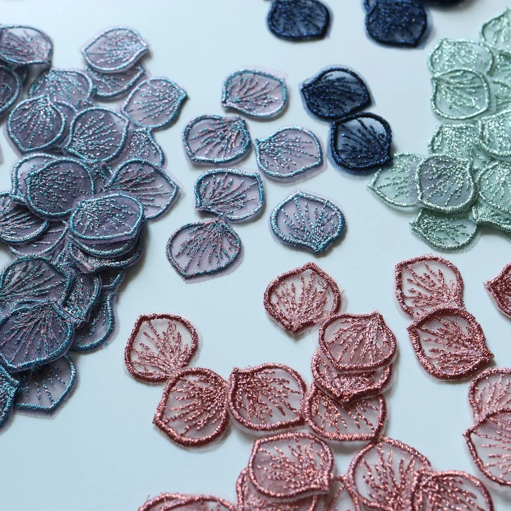 50 шт./лот товары для рукоделия вышивка цветочные лепестки патчи одежды нашивки