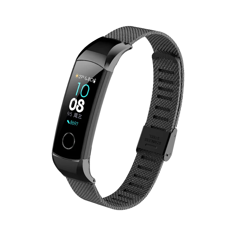 Металлический браслет ремешок для huawei honor Band 5/4 стандартная версия Смарт-Браслет спортивный браслет группа honor Band 4 нержавеющая сталь - Цвет: 7470